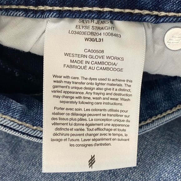 Silver Jeans Co. Women's Elyse Mid Rise Comfort Fit Straight Leg Jeans 30 x 31 - Picture 7 of 11